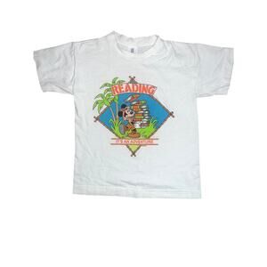 Disney's Mickey Mouse tropical 90s Reading is an adventure graphic t-shirt 8-10